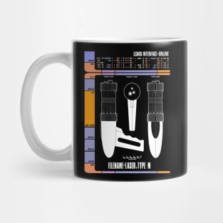 Computer Readout Showing Pilot Episode Laser Pistol Mug